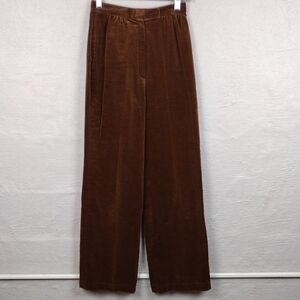 Bronson Of California Vintage Brown Velvet High Rise Flat Front Flare Leg Pant